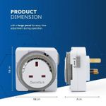 Generic Plug-in Timer Switch, 24 Hour Segment with Plug Socket to Control Appliances Up to 3120W, Home Security Timer to Deters Burglars, Automatic On/Off, Energy-Saving (7.5x7.5x7cm) - image 5