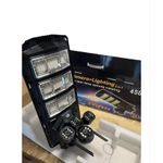 2-in-1 450W Solar LED Floodlight with 4K 3-Lens Security Camera