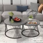 2 in 1 Real Marble Round Center Table
