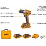 product_image_name-Ingco-20V Brushless Cordless Drill + 2.0Ah Batteries, Charger & 47Pc Accessories-4