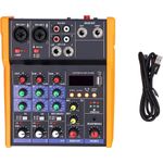 Generic Yamaha 4 Channel Audio Interface Mixing Console DJ Mixer With Bluetooth Smart Noise Reduction USB Socket Portable Gaming Mixer For WebCast - image 2