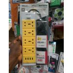 VBT QUALITY 4 WAY +2 Pin 4USB Ports EXTENSION SOCKET 