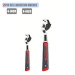 Generic 2pcs Multifunctional Wrench,Adjustable Pipe Wrench,Drive Ratchet Socket Wrench  Home Auto Plumbing Repair Tool