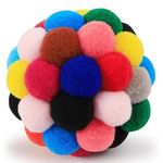 product_image_name-TD-Kitten Plush Ball Multicolour Chew Cat Toy 7cm-1