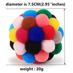 product_image_name-TD-Kitten Plush Ball Multicolour Chew Cat Toy 7cm-5