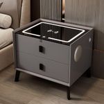 Generic Smart Bedside Table With Drawers, Wireless charging, Bluetooth speaker, LED lights - image 6