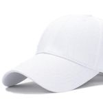Excellent Plain Baseball/Face Cap - White