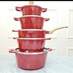 5 Set Die-Cast Marble/granite Pot Set