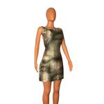 Fashion Olive green satin mini dress