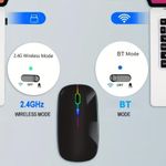 Generic LED Wireless Mouse USB Rechargeable Bluetooth-compatible RGB Mouse Silent Ergonomic Mouse With Backlight For Laptop PC ipad - image 6