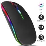 Generic LED Wireless Mouse USB Rechargeable Bluetooth-compatible RGB Mouse Silent Ergonomic Mouse With Backlight For Laptop PC ipad - image 8