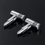 product_image_name-Fashion-Quality Classic Silver Men's Cufflinks for Classy Men - 1 Pair Men’s Cufflinks Ruler Triangle Maths Wedding Jewelry-8