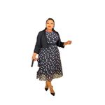 product_image_name-Fashion-Turkey Sleeveless Flair Dress With 3/4 Sleeve Jacket-BLACK-2