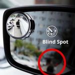 Generic 2Pcs-360-degree adjustable HD convex blind spot mirror - image 2