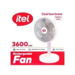 itel 3600mAh Rechargeable Fan with Rotating Head