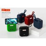 LP V113 Portable Wireless Bluetooth Speaker With Radio - Black