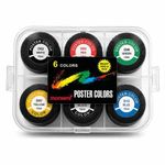 6-Color Poster Paint Set – Bright & Rich Water-Based Art Colors with Storage Case