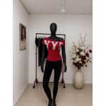 Fashion Women’s Off-Shoulder NYC Crop Top – Red