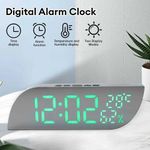 Generic Home digital alarm clock, LED mirror table clock, multifunctional innovative electronic clock