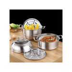 Generic Quality 2 In 1 Stainless Steel Steaming Pot - image 2