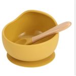 product_image_name-Generic-2PCS SILICONE SUCTION FEEDING BOWL WITH SPOON FOR KIDS -1