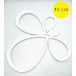 product_image_name-Generic-15pcs Raindrop Wooden Wall Sticker Decoration - White-1