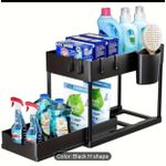 product_image_name-Generic-2 Layers Pull-out Storage Trolley Organiser Shelf-1