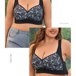 ONIBENZ Plus-Size Front-Closure Comfortable Wireless Bra with Fun Graffiti Print. - image 6