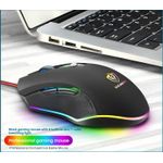 Generic Wired Competitive Game Mouse With 4 Level DPI with Cool Breathing Lamp GM3 Black - image 8