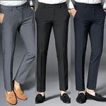 3 In 1Quality Corporate Smart Trousers For Men - Black, Navy Blue & Grey