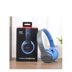 P47 5.0 Wireless Bluetooth Stereo Foldable Headphone, Headset P47. ( BLACK / Blue )