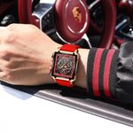 POEDAGAR Poedaga 840 Skeleton Dial Silicone Strap Luxury Men's Watch - image 3
