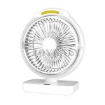 Generic  6 Inch USB AC/DC Table Rechargeable Portable Rotary LED Mini Fan - image 2