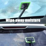 product_image_name-Generic-1pcs+2pcsReplacement cloth  green Windshield Cleaning Brush Kit  Long Handle Interior Car Glass Wiper  Plastic Material-5