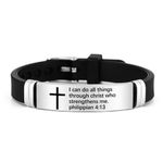 Fashion Men Inspirational Bible Verse Bracelet