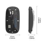 Generic Transparent dual-mode wireless mouse - 2.4G Bluetooth rechargeable mouse - Silent ergonomic mouse - Suitable for iPad, laptop, tablet, and mobile phone - image 2