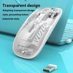 Generic Transparent dual-mode wireless mouse - 2.4G Bluetooth rechargeable mouse - Silent ergonomic mouse - Suitable for iPad, laptop, tablet, and mobile phone - image 3