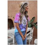 product_image_name-Fashion-Mfed Pink Bee Happy Graphic Tie Dye Cotton Blend Tee-3