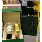 GENEVA Miami Full Stone Rugged  Wrist Watch + Jagged Armlet & Perfume For Executive Men