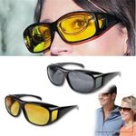 2-IN-1 HD Vision Day & Night Goggles Anti-Glare Polarized Sunglasses UV Protection