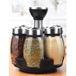 product_image_name-Generic-Rotating Spice Rack - 7pcs Set Kitchen Seasoning Glass Jars-1