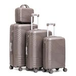 Polo Premium Unbreakable Thick Shell Quad Wheels Luggage Boxes - Brown - Set Of 4 - image 3