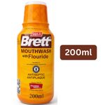 Brett Gold Antiseptic Antiplaque Mouthwash with Fluoride - 200ml