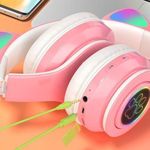 Cats Cat Ear Wireless Bluetooth 5.0 Stereo Foldable Headset - image 3