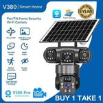 Generic  V380 9MP TRIPLE LENS PTZ SOLAR CAMERA