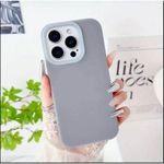 Generic Jelly silicone pouch for iPhone 11,12,13, 14,15,16, 17 series... Grey colour