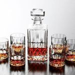 Whiskey Carafe Decanter Wine Bottle With Glass Cups