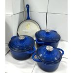 4pcs Premium Enameled Oven Cast Iron Cookware Set