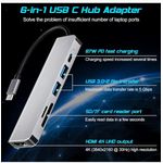 product_image_name-Generic-6 In1 Multi Ports USB Type C Hub Splitter Adapter-3