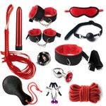 Cuffs Restraints Arm Wrist Neck Restraints BDSM Kinky With Sex Dice - 12Pcs Adult BDSM Kit